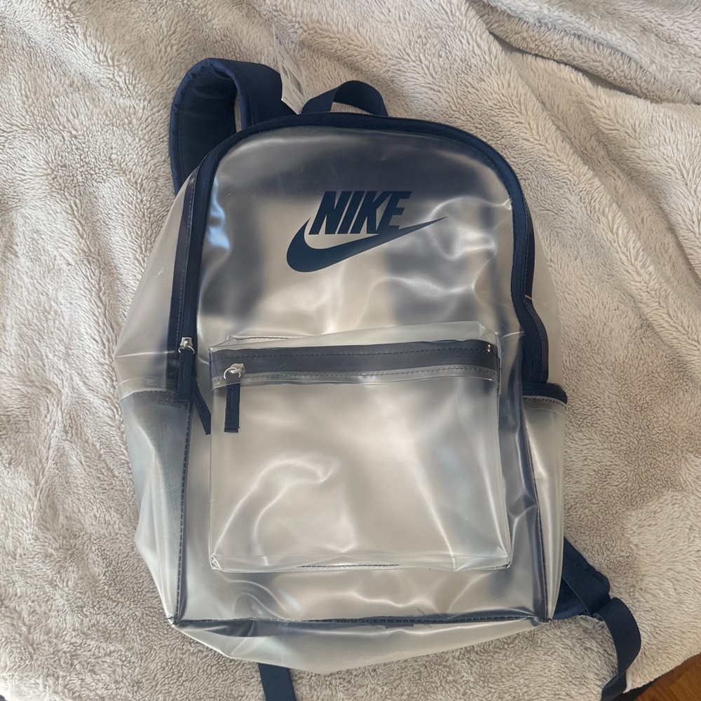 Nike Transparent Backpack with Navy Details